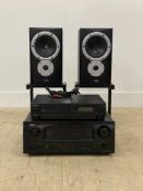 Audio Separates: a pair of Mission Pro compact speakers, on Kenwood stands, together with a