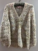Bernat Klein (1922-2014), a loose knit mohair jumper in soft moss tones (chest: 40" l. 26") (see