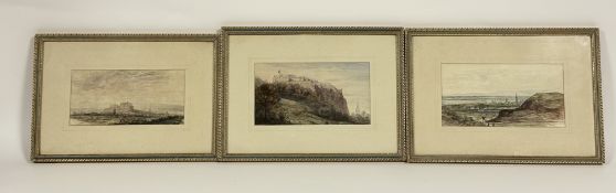William Brodie R.S.A. (Scottish, 1815-1881), Three Views of the City of Edinburgh, watercolour