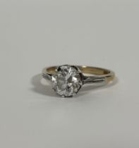 A striking 2ct single stone diamond ring,