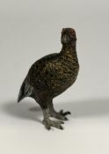 An Austrian cold-painted bronze model of a pheasant, c.1900