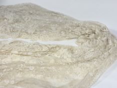 A fine 19th century Brussels point de gaze lace veil