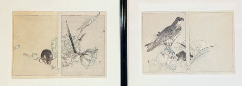 Seiti Shotei Watanabe (Japanese,1851-1918), a group of woodblock prints
