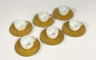 A set of six Rosenthal Studio Line porcelain coffee cups and saucers in the Zauberflote design (Magi