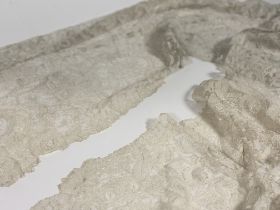 A 19th century Brussels lace applique flounce