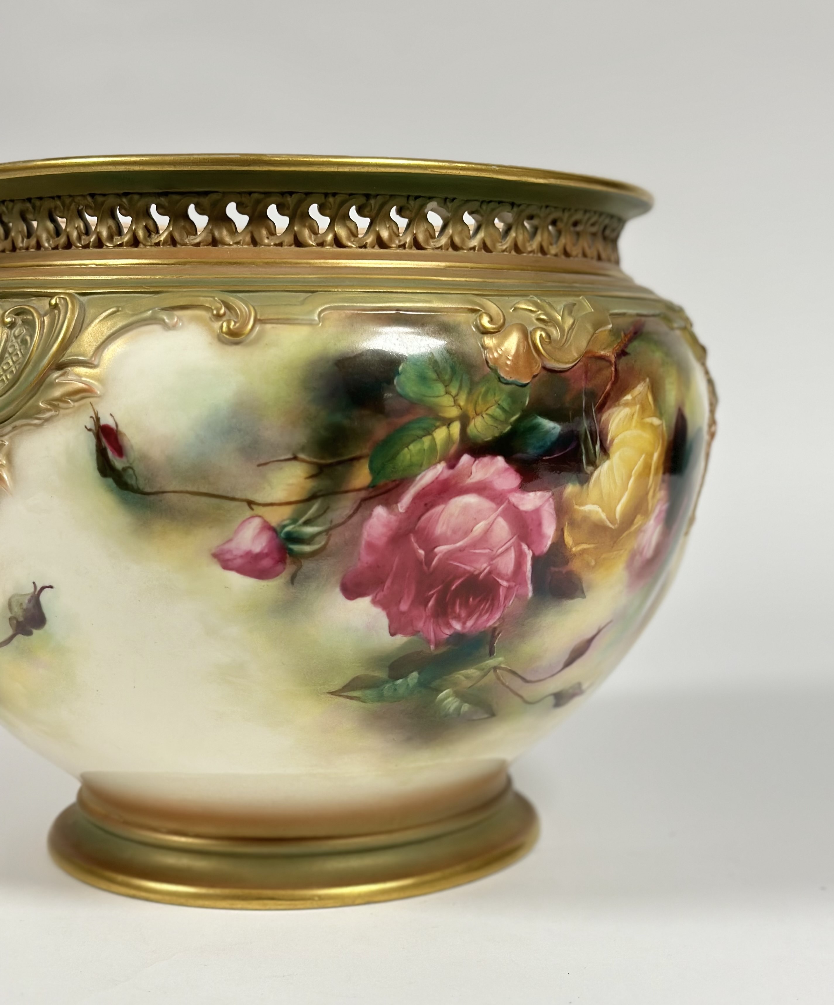 A Royal Worcester porcelain jardiniere - Image 3 of 4