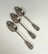 A set of three William IV silver table spoons, Mary Chawner, London 1836