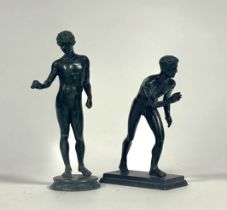 After the Antique, a 19th/early 20th century desk bronze of Narcissus, his right hand