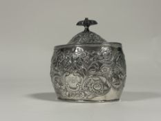 A George III Provincial silver tea caddy, William Welch II, Exeter 1808