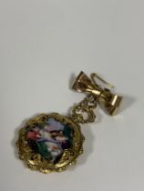 A French 18ct gold and enamel lady's fob watch, c. 1900