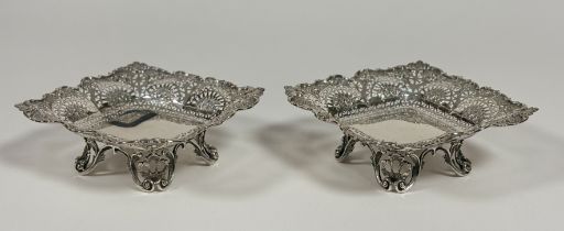 A pair of late Victorian silver baskets, Martin Hall & Co., Sheffield 1898