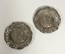 A pair of late Victorian silver trinket dishes, Barnet Henry Joseph, import marks for London 1892