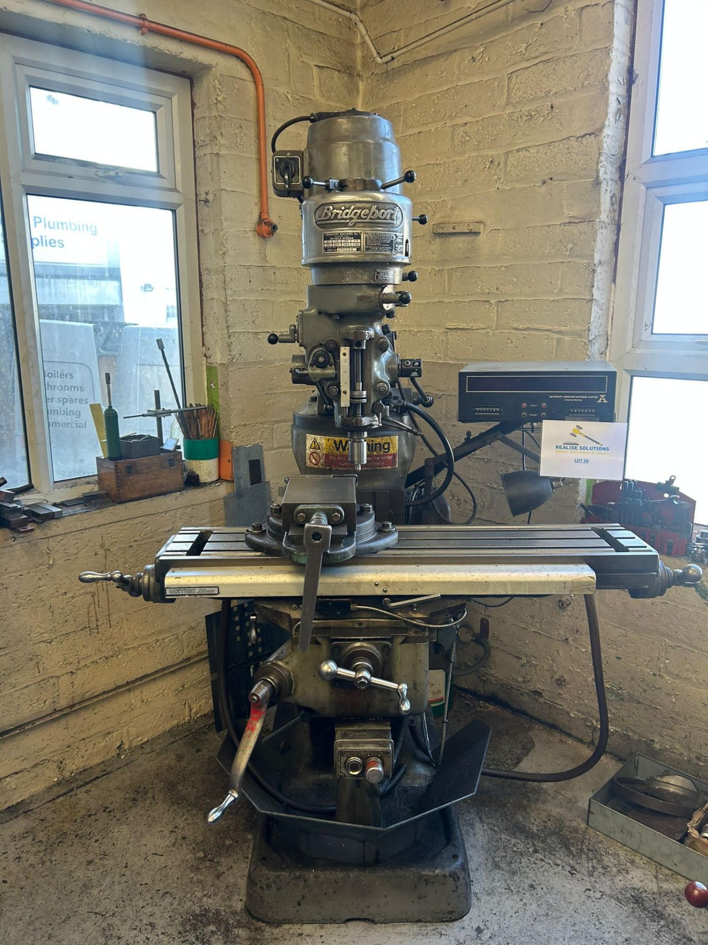 Adcock & Shipley Bridgeport vertical milling machine