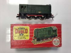 Hornby Duplo 3 rail BR green Co-Bo diesel electric locomotive D 5713, boxed 3233 and BR green 2 rail