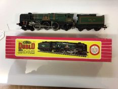 Hornby Dublo OO gauge BR green 4-6-2 West Country Class 'Barnstaple' locomotive 2235, in original bo