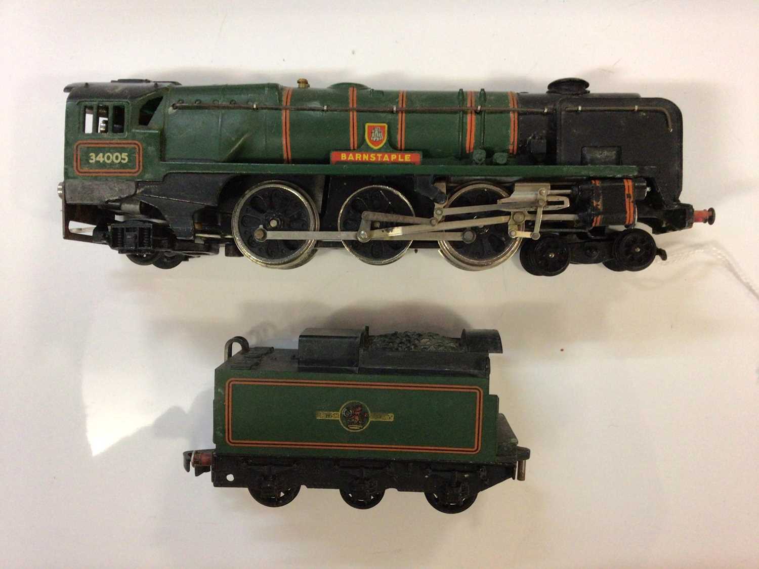 Hornby Dublo OO gauge BR green 4-6-2 West Country Class 'Barnstaple' locomotive 2235, in original bo - Image 2 of 3