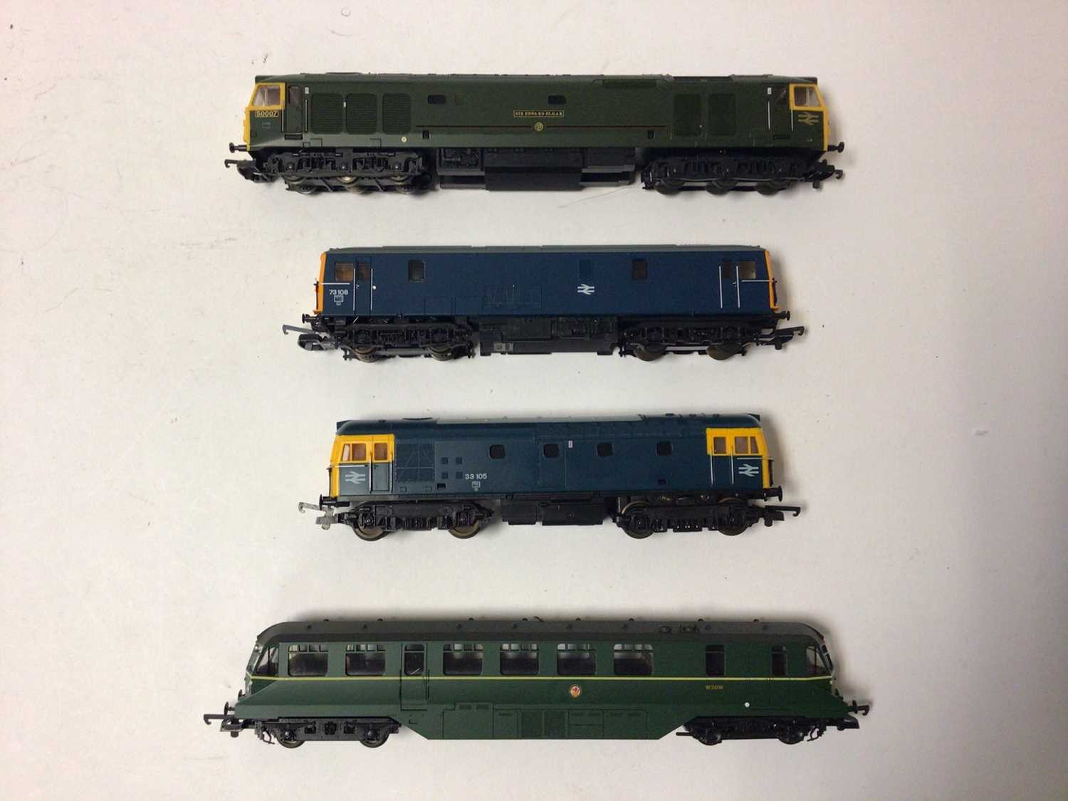 Lima OO gauge locomotives including GWR Railcar W30W in BR green with whiskers, boxed L205150, BR bl