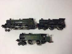 Railway O gauge selection of three rail locomotives including 4-2-0 No.4331, 4-4-0 No.41187 and Sout