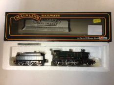 Mainline OO gauge locomotives including BR Green2-6-0 Class 43XX Mogul tender locomotive 4358, boxed