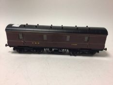 Railway O gauge tinplate LMS carriage 37926 plus one other LMS 32982 (2)