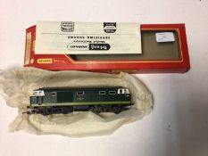 Hornby OO gauge locomotives including BR green Class 25 Bo-Bo Diesel D7596, boxed R072, BR Blue Hyme