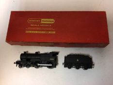 Rovex Hornby OO gauge locomotives including 4-4-0 BR black Early Emblem Class 2P Fowler tender locom