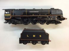 Hornby OO gauge unboxed tender locomotives including Hornby Duplo LMS Black 4-6-2 Class 7P 'City of