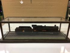 Railway OO gauge mounted BR black Early Emblem 4-6-0 "Gwenddwr Grange" tender locomotive 6817, in di