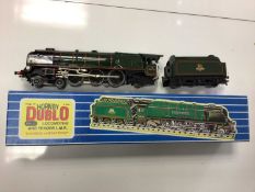 Hornby Duplo 3 rail BR lined green Early Emblem 4-6-0 EDL12 "Duchess of Montrose" tender locomotive