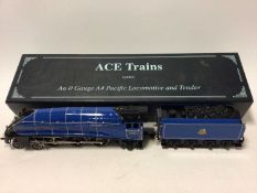 Ace Trains O gauge BR blue 4-6-2 A4 Pacific Locomotive 'Dominion of New Zealand' and tender 60013