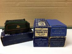 Hornby Dublo OO gauge BR green with Early Emblem D12 tenders (x5), similar D11 tenders (x2) and LMS