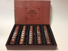 Ace Trains O gauge LMS vintage 'The Merseyside Express-London (Euston) and Liverpool' coach set incl