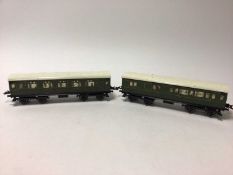 Hornby O gauge selection of unboxed Tinplate LMS & SR carriages (9)