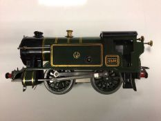 Hornby O gauge GWR lined green Shirtbutton Crest 0-4-0 clockwork No.1 Special Tank Locomotive 5500 a