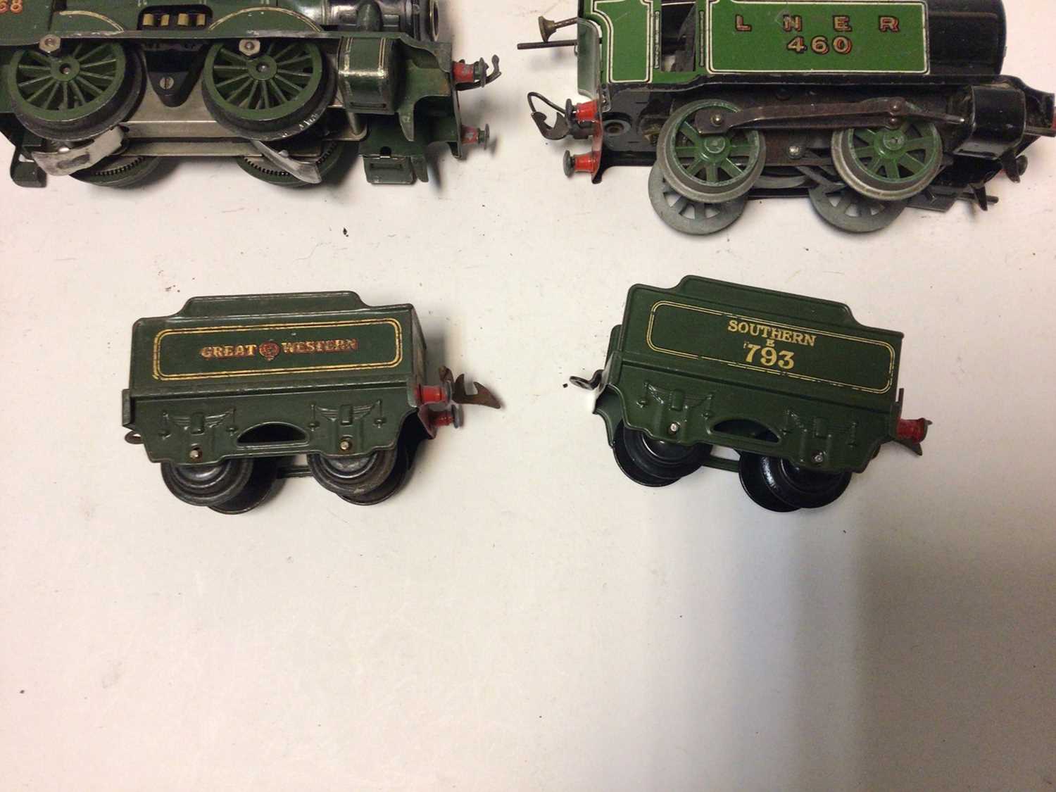 Railway O gauge selection of unboxed locomotives including 0-4-0 Hornby three rail 1368, LNER 460, 4 - Image 8 of 19