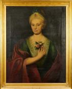 English School, late 18th century, oil on canvas - portrait of a lady, ‘Mrs Milbourne’ 90cm x 70cm,