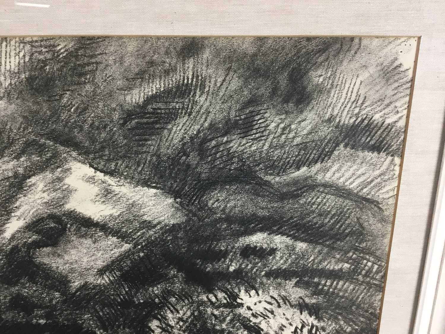 Gabriel White (1902-1988) charcoal on paper, Spanish landscape - Image 3 of 6