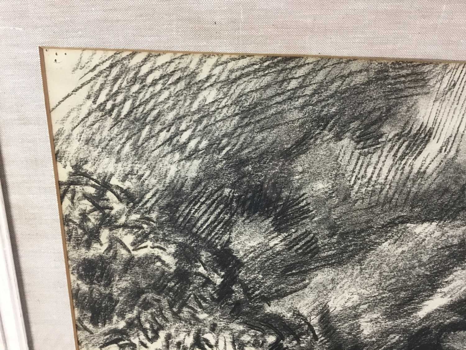 Gabriel White (1902-1988) charcoal on paper, Spanish landscape - Image 4 of 6