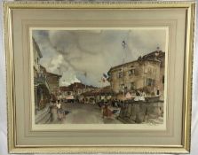 Sir William Russell Flint (1880-1969) signed print - '14th July', 49cm x 63cm, mounted in glazed fra