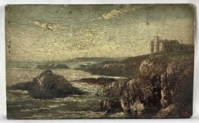 Hugh Church 19th Century group of five oil on board - The Coast of Slains Castle, Ben Lomond from Ta