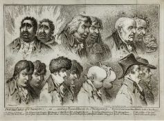 James Gillray (1756-1815) etching - Doublûres of Characters -or -Striking Resemblances in Phisiognom