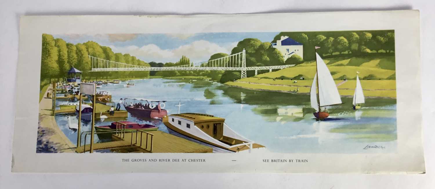 Carriage print of The Groves and River Dee at Chester, by Lander, from the See Britain by Train seri - Image 2 of 5
