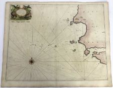 Interesting 17th century map of South Wales: 'Milford Haven and Islands Adjacent by Captain G. Colli