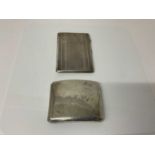 George VI silver cigarette case of rectangular form with engine turned decoration, (London 1946), ma