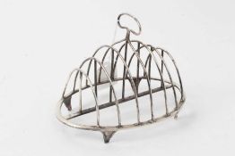 George III silver toast rack