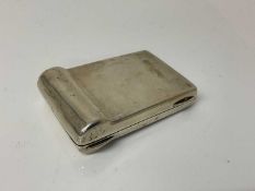 Unusual George V silver tobacco box of rectangular form with gilded interior, marked Rd No. 554698,
