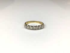 18ct gold diamond seven stone ring