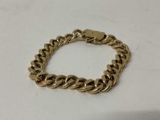 9ct yellow gold curb link bracelet