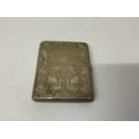 Early 20th century Continental silver cigarette case of rectangular form with engraved decoration an