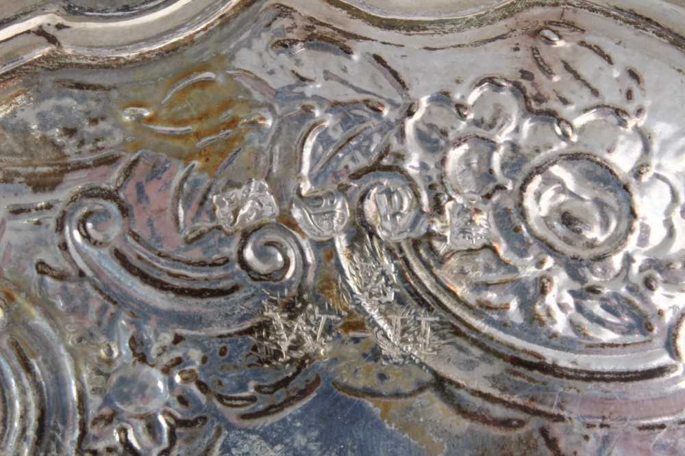 Mid 18th century silver engraved small waiter - Image 3 of 3